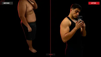 Before and after transformation of CMYH client 01
