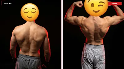 Before and after transformation of CMYH client 22