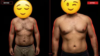 Before and after transformation of CMYH client 27