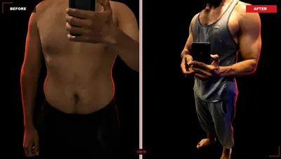Before and after transformation of CMYH client 05